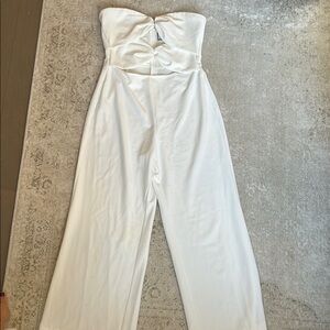 RUNWAY the label Elegant White Strapless Jumpsuit